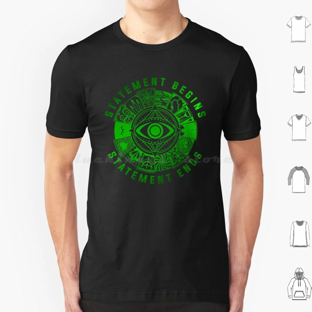Fears Wheel-Statement Begins Statement Ends T Shirt Big Size 100% Cotton Fears Wheel The Magnus Archives Magnus Archives Wheel