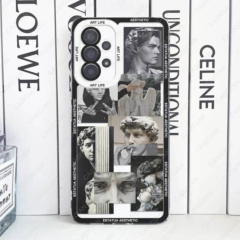 Van Gogh Art Collage Case For Samsung Galaxy S20 Plus S21 FE S22 S23 Ultra A53 A52 A54 S24 Cute Tickets Stickers Aesthetic Cover