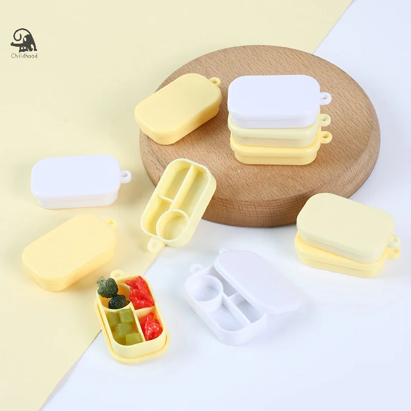 3Pcs Miniature Dollhouse Lunch Box Doll House Kitchen Food Decor Accessories Dollhouse Scene Toys