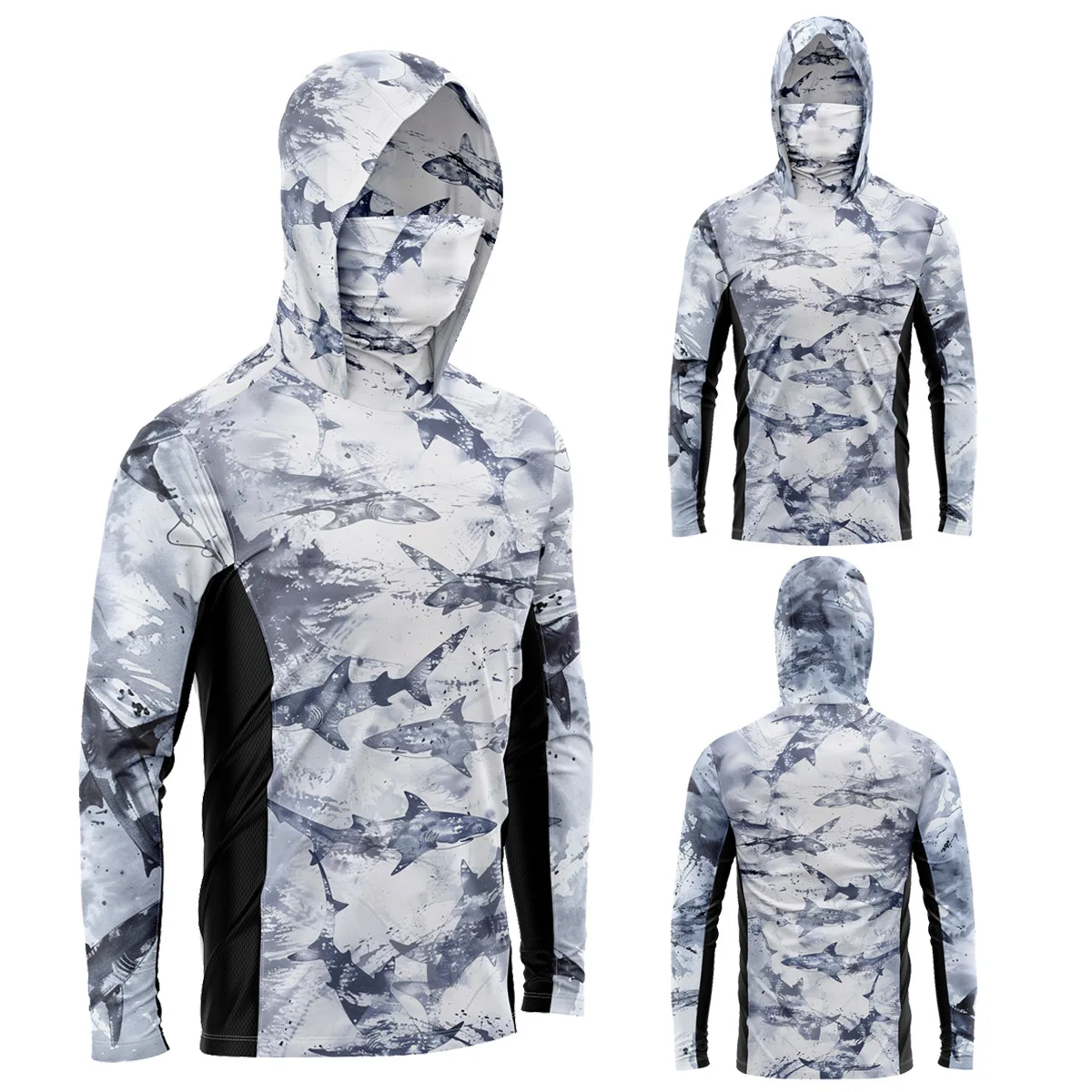 

Men Summer Fishing Sun Protection Shirt Outdoor Lure UV Proof Breathable Lightweight Skin Jacket