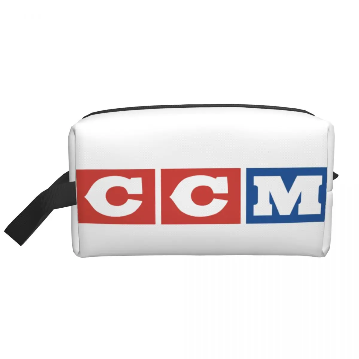 Custom CCM Canada Logo Hockey Travel Cosmetic Bag Women Makeup Toiletry Organizer Ladies Beauty Storage Dopp Kit