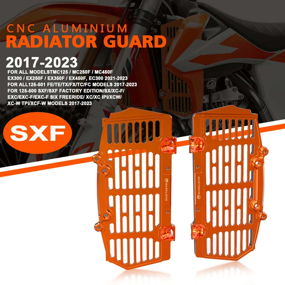 

Motocross Radiator Guard Grille Cover FOR 125-500 SX SXF XC XCF XCW XCFW EXC EXCF TPI/Factory Edition/SIXDAYS/Freeride 2017-2023