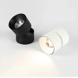 Surface Mounted COB Downlight Angle Degree rotatable LED Spotlight 7W 10W 12W Ceiling Light for Home Indoor Hallway AC110V 220V