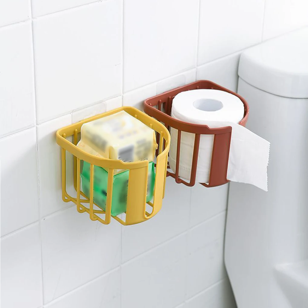 Toilet Paper Shelf Seamless Punch-free Tissue Box Bracket Accessories