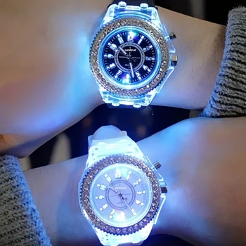 반짝이는 빛나는 학생 시계, 커플 시계 선물, 첫 번째 선택 