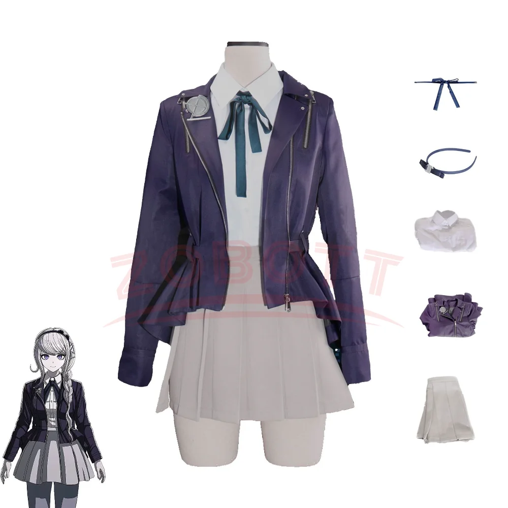 

HUNDRED LINE -Last Defense Academy- Kirifuji Nozomi Cosplay Costume Halloween JK Uniform Coat Skirt Shirt Tie Campus Woman Set