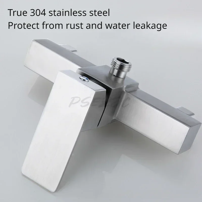 Household Stainless Steel Water Heater Mixing Valve Concealed Shower Hot and Cold Faucet Bathroom Shower Set