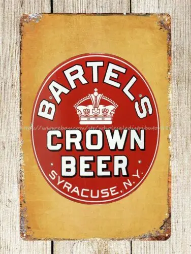 kitchen wall art Bartels Crown Beer keg bar tavern metal tin sign