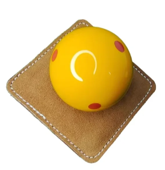 

Бильярдный тренировочный шар 57,2 мм, однотонный желтый, с шестью красными точками для прицеливания