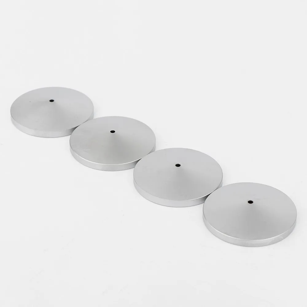 مكبر صوت فضي قدم عزل سبايك ، مخروط نحاسي ، مضخم دوران ، مخروط أمبير مخروطي ، وسادة مكبر صوت ، 4 مجموعات