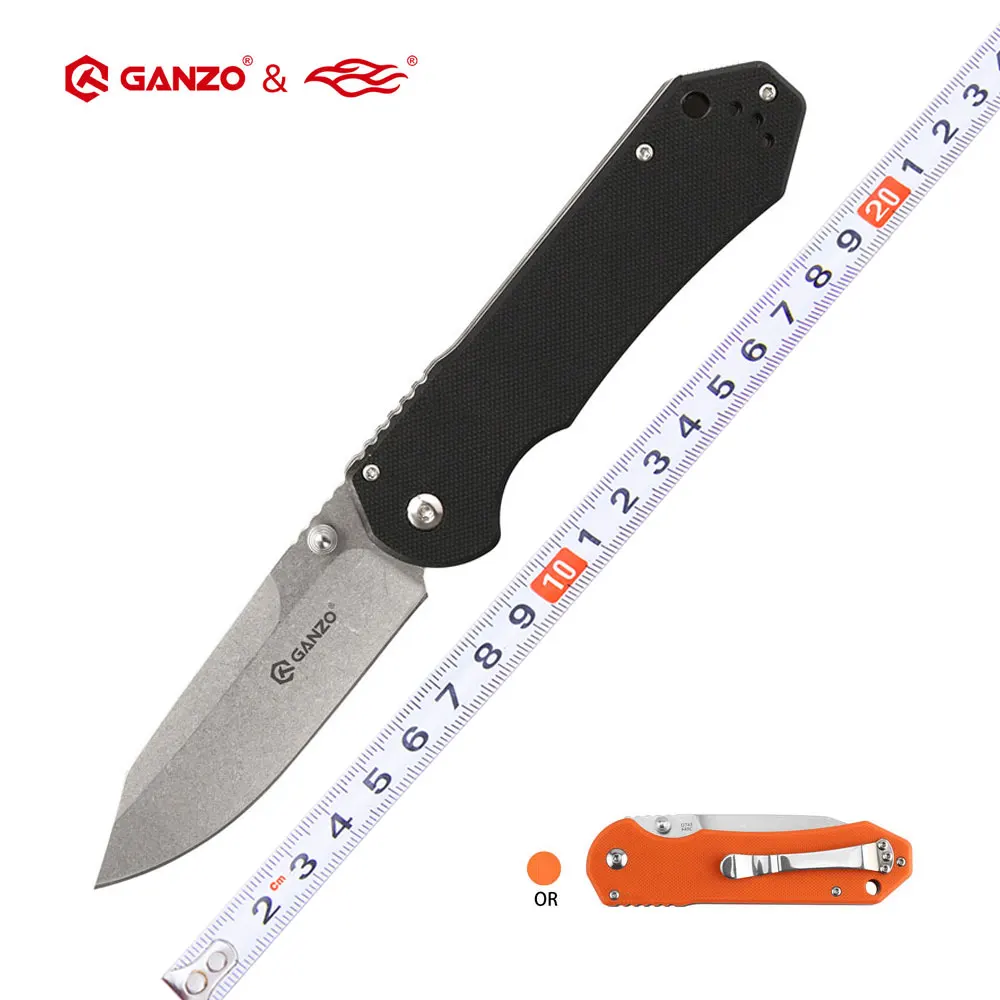 Ganzo G7452 G7452P FBKNIFE Firebird F7452 58-60HRC  440C G10 or Carbon Fiber Handle Folding Knife Outdoor Survival Camping Tool