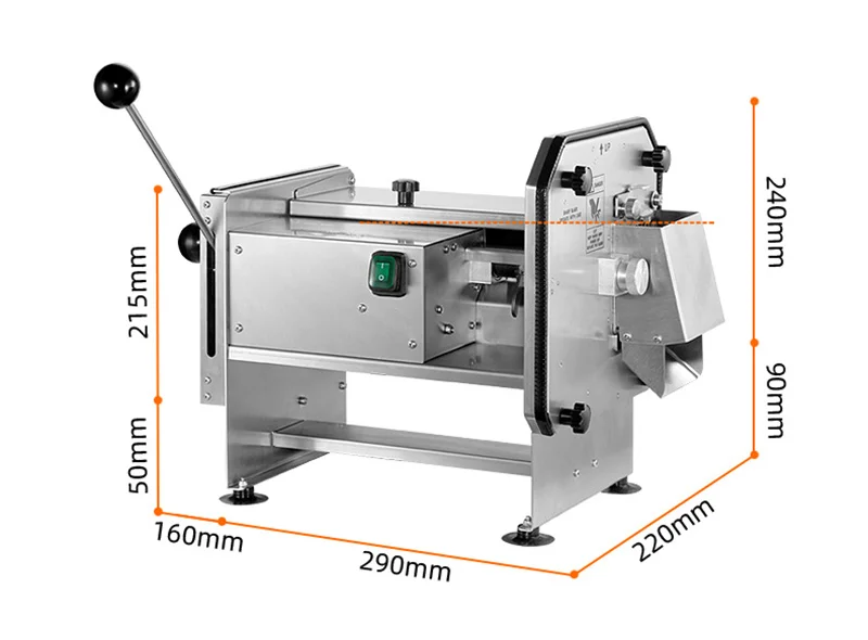 Electric Vegetables Fruits Dicing Machine Horizontal Vegetable Cutter Cutting Machine Commercial Use