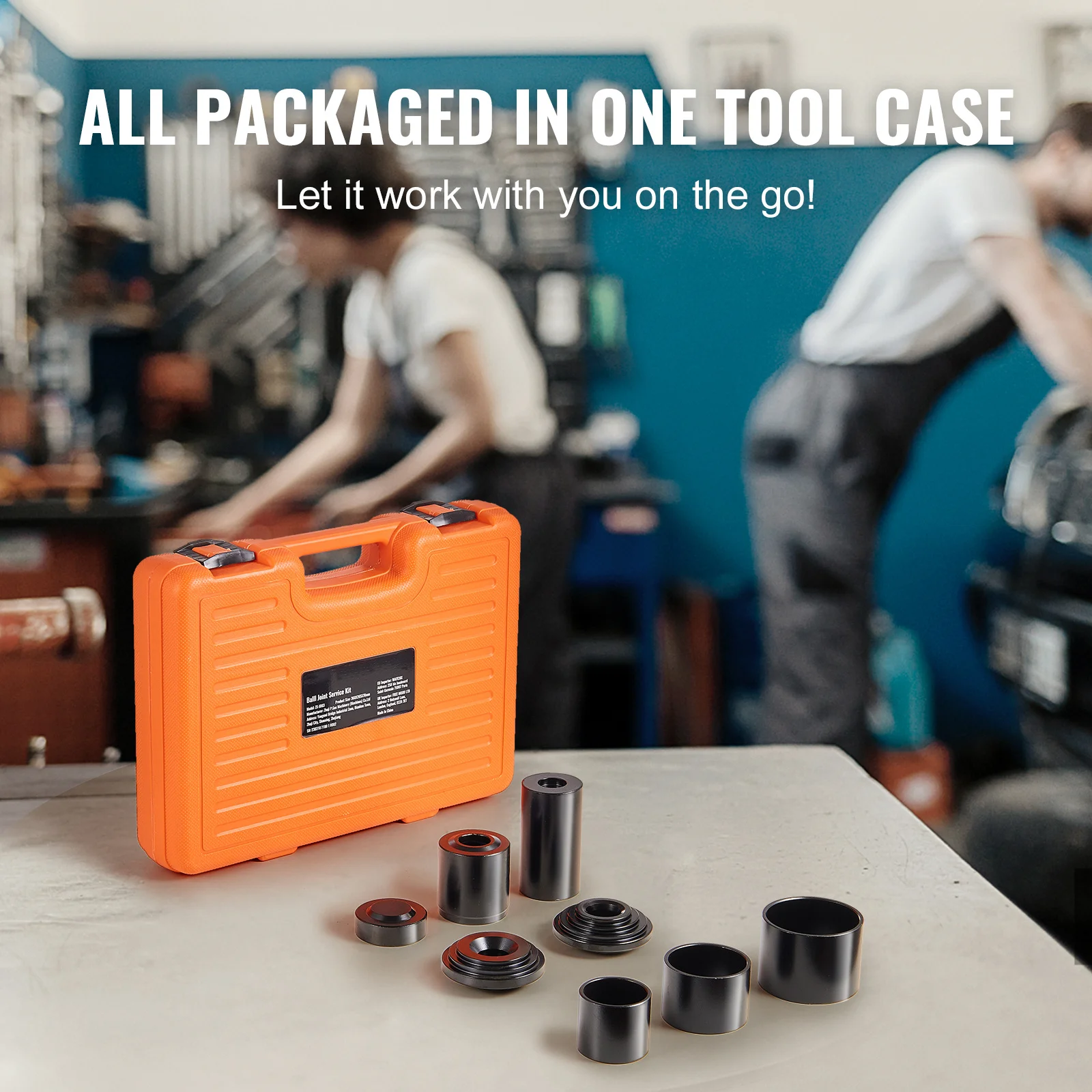 23-piece Ball Joint Puller Set, 520 X 430 X 90 Mm Universal Ball Joint Pressing Tool Set, Carbon Steel Automotive Tool Set With Case, Ball Joint Puller