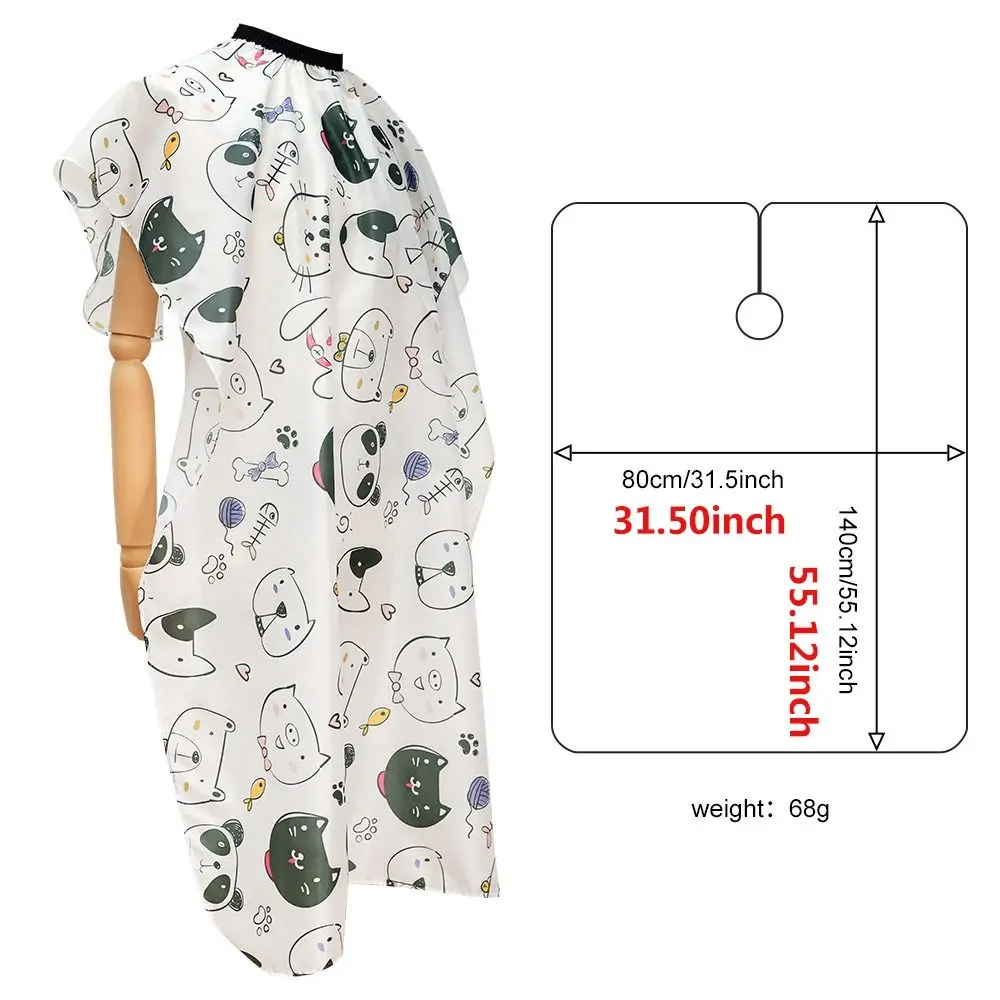 전문가용 만화 캐릭터 헤어컷 케이프 귀엽고 부드러운 어린이 미용사 케이프 사랑스러운 살롱 이발사 방수 커팅 가운