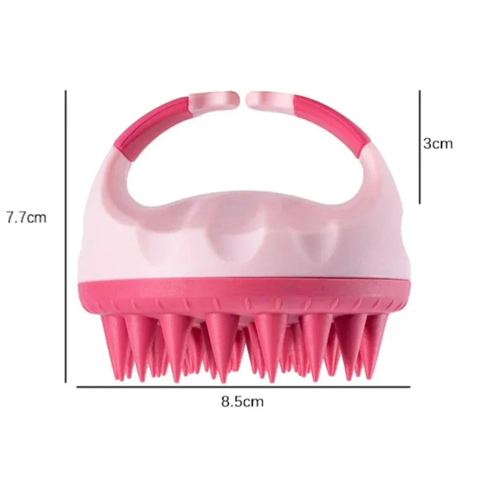 1pc Silicone Washing Scalp Massage Brush with Non-Slip Design SPA Massage Brush Beauty Salon Hair Tool for Dandruff Removal
