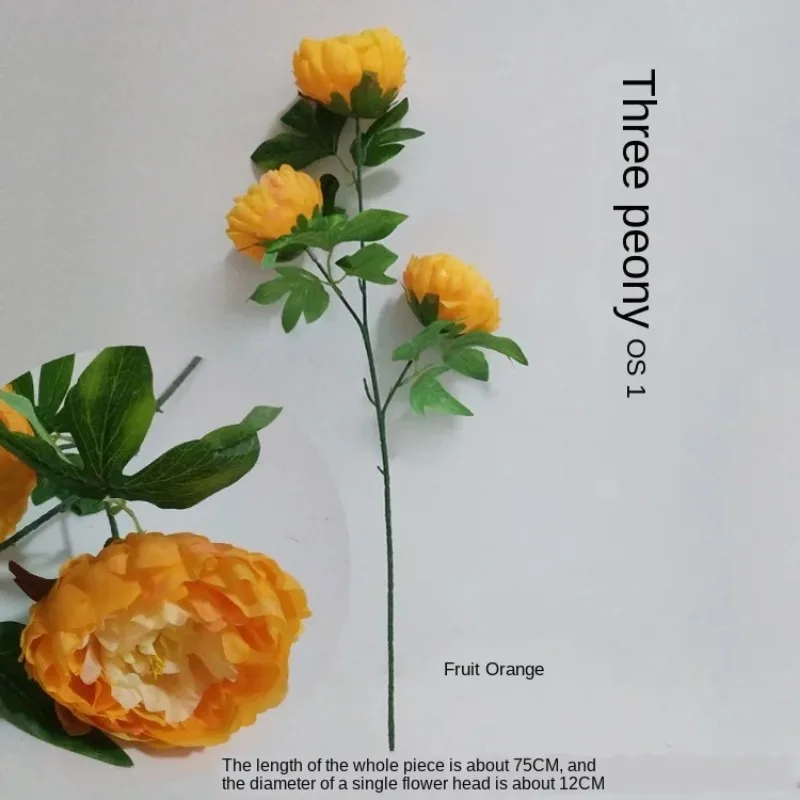 Home Artificial Simulation Orange Yellow  Hydrangea Rose Flower Living Room Window Decor Fake Flowers Wedding GuideScene Decor