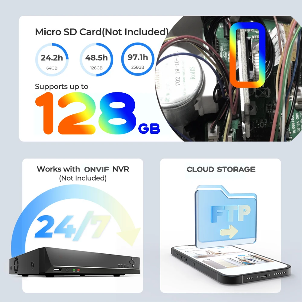 Imagem -05 - Câmera ip Wi-fi Ptz ar Livre Rastreamento Automático sem Fio Câmera Velocidade Dome Visão Noturna Colorida Intercomunicador Bidirecional Câmeras de Videovigilância Cftv Aplicativo Icsee hd 1080p