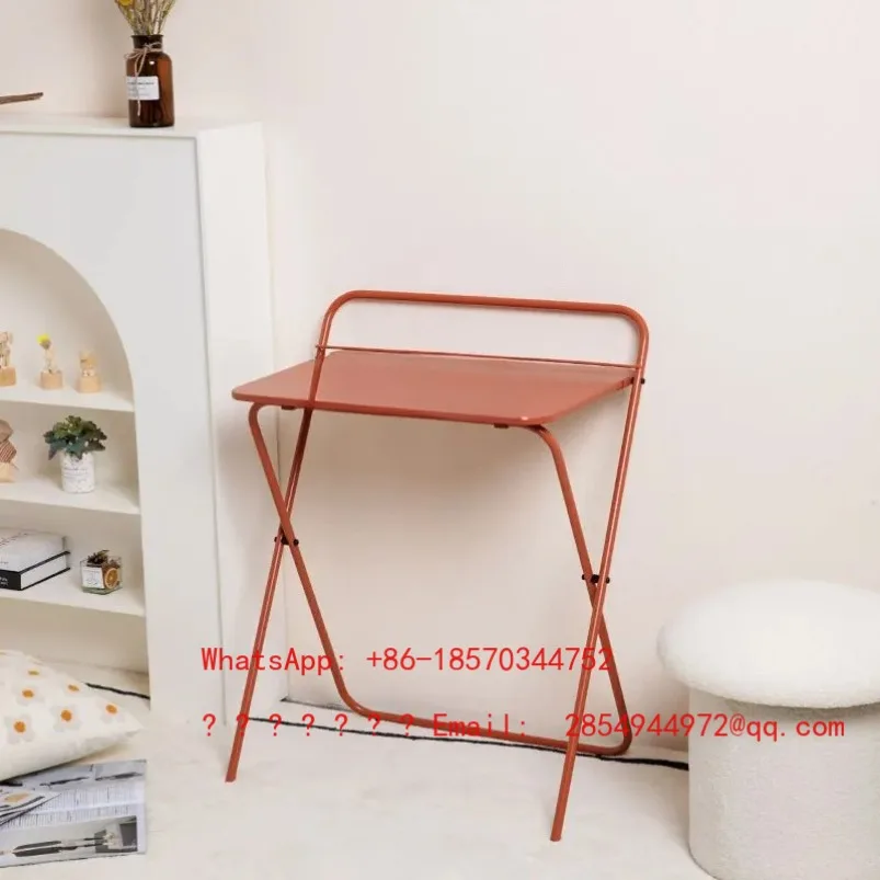 Nordic Minimalist Foldable Table Rectangular Color Simple Iron Frame Balcony Small Table
