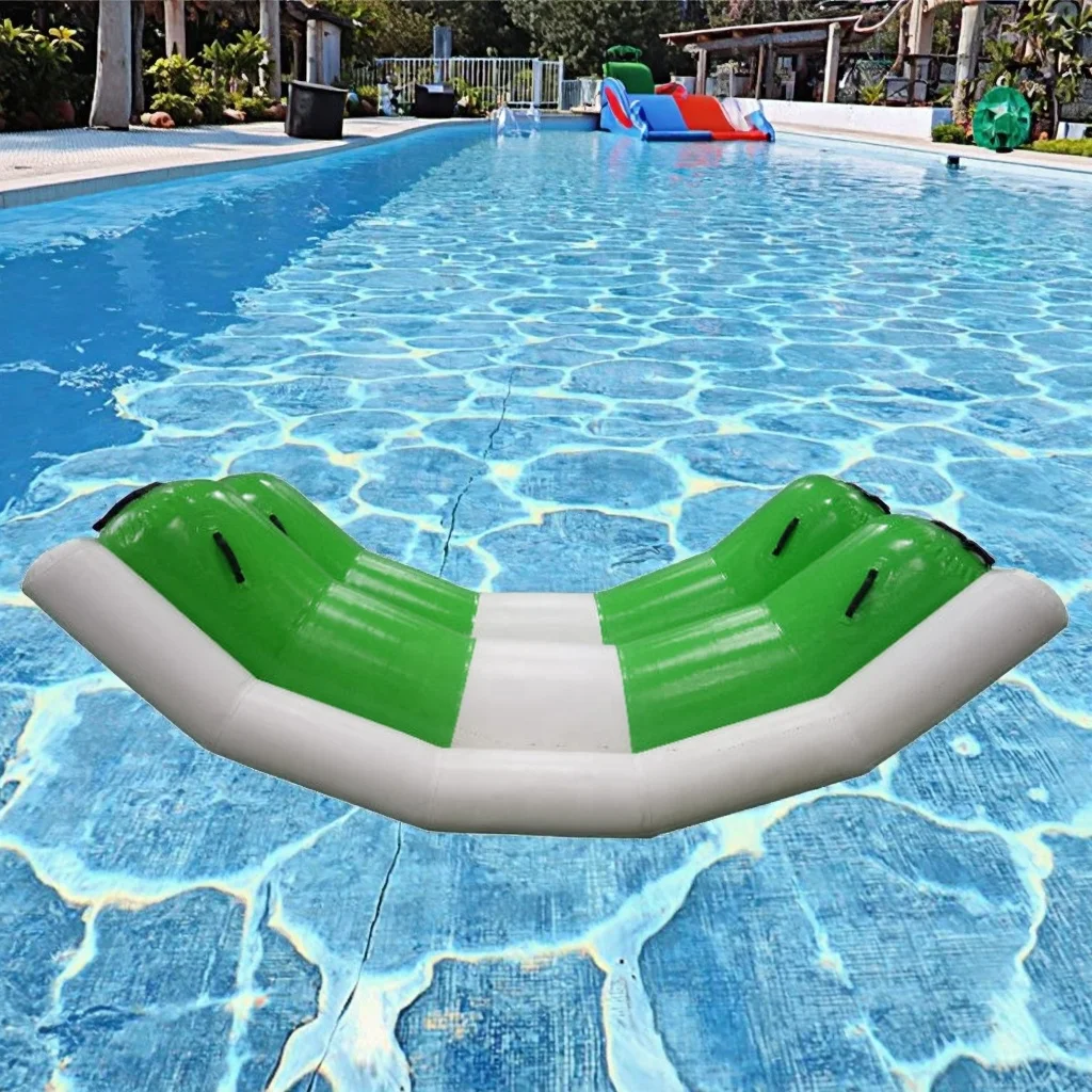

Best Selling Commercial Outdoor Banana Boat Inflatable Floating Swing Water Seesaw Inflatable Water Amusement Facilities forprom