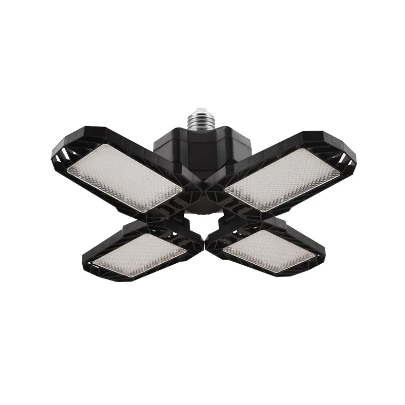 Foldable Three-leaf Garage Light 60W Four-leaf Workshop Lighting Warehouse Garage Folding High Bay Light