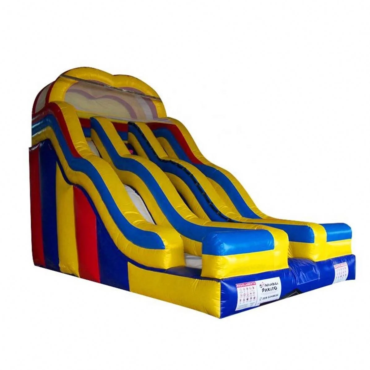 

20ft Inflable Para Ninos De Doble Carril Ondulado Alto De La Fabrica Inflable De China