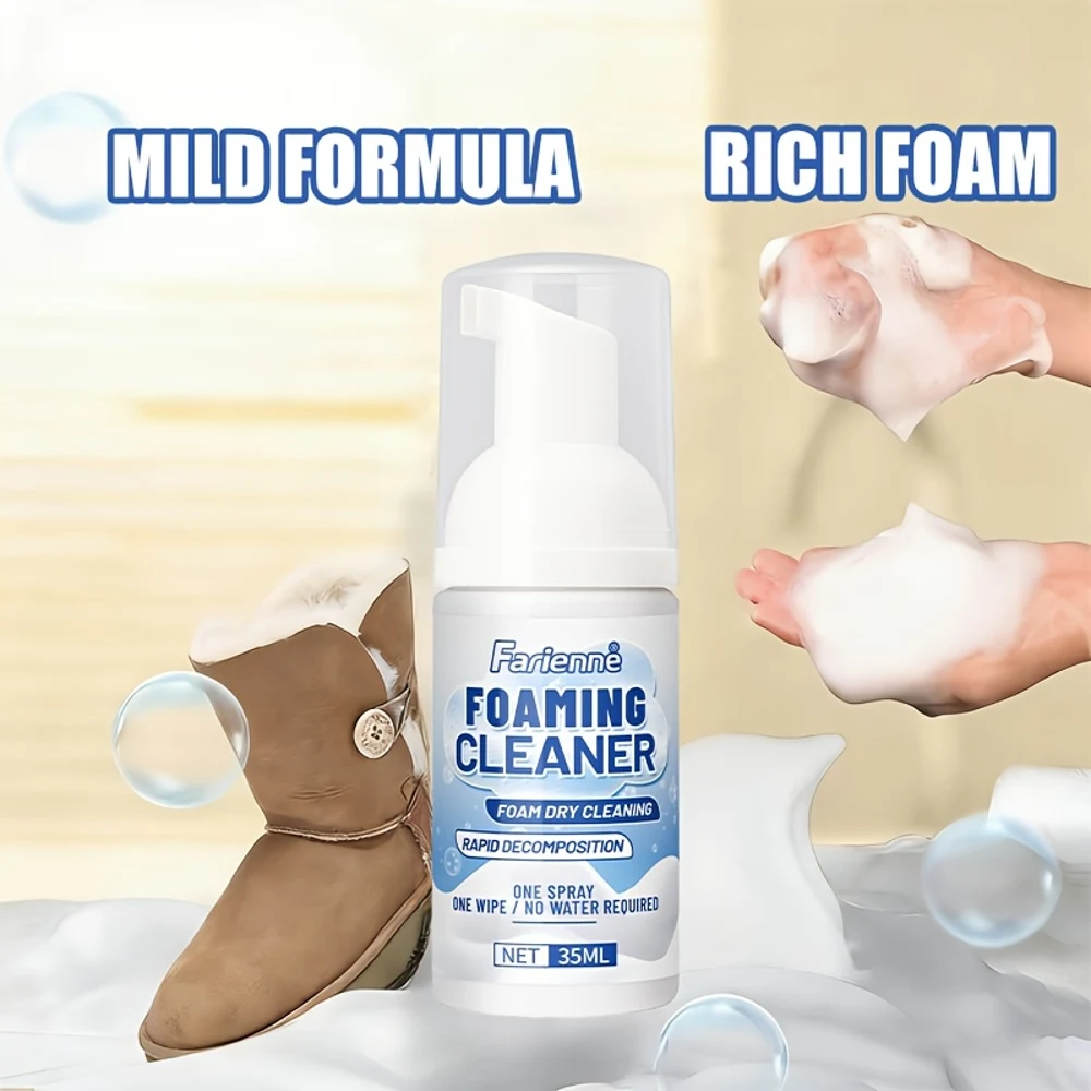 

Многофункциональное пенное чистящее средство - подходит для любой обуви, нежная формула, обильная пена, мощное очищение, портативный дизайн, без смывания.