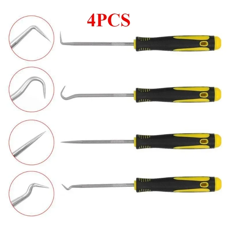 4Pc16cm Car Oil Seal Screwdrivers Set Auto O-Ring Gasket Pick Puller Remover Hooks Tool Repair Auto&Electronics Vehicle Sealing