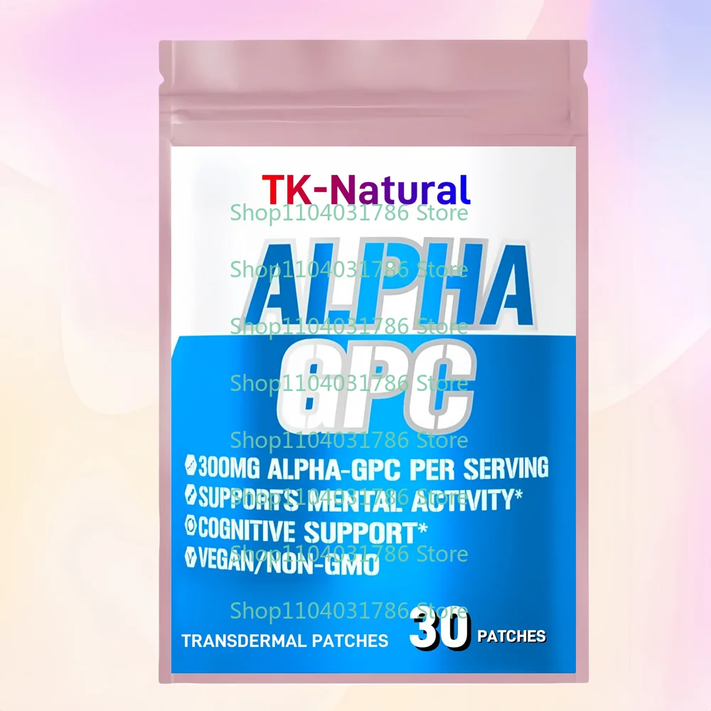 

30 трансдермальных пластырей с альфа-GPC для поддержки мозга: концентрации, памяти и энергии
