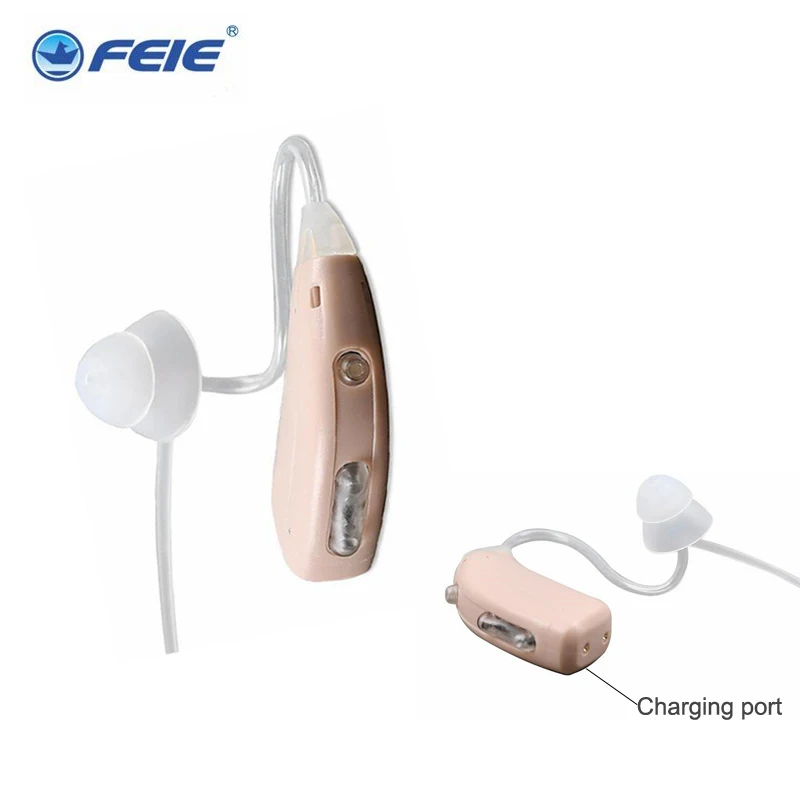 S-318 Mini Rechargeable Hearing Aid Digital BTE Hearing Aids Adjustable Tone Sound Amplifier Portable Deaf Elderly Hearing Aid