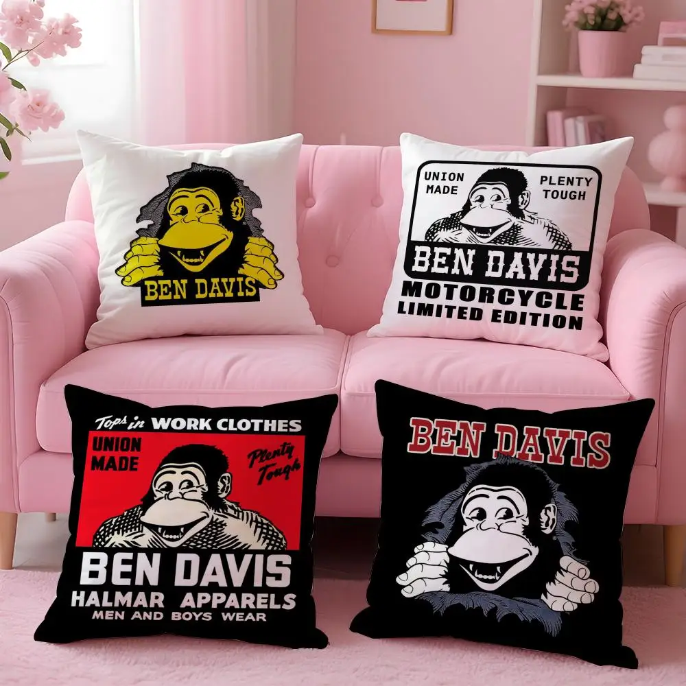 brand Ben Davis Cushion Cover Soft Washable Pillowcase Cushion Cover for Sofa Bed Car Travel Office Home Decor