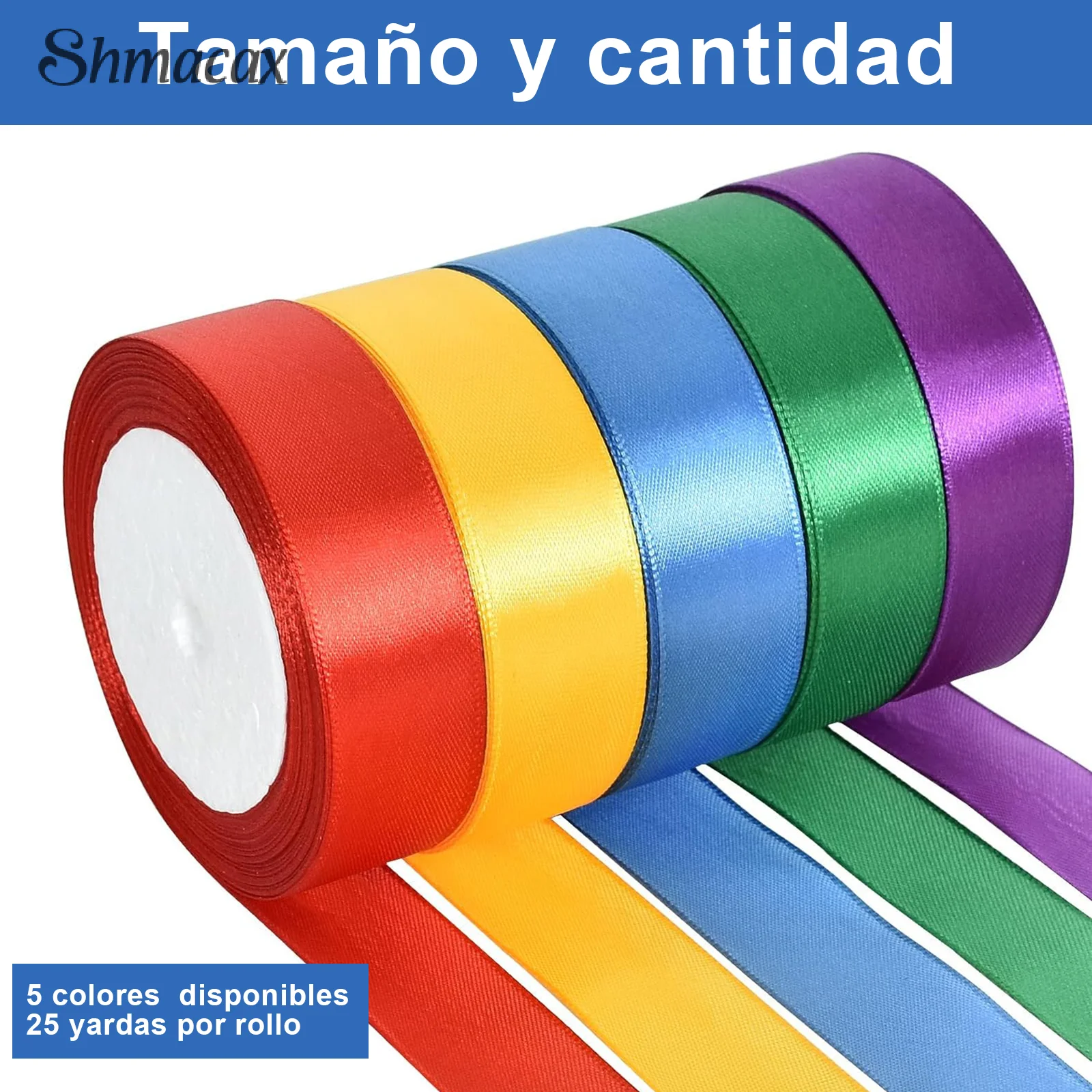 1 Inch X 125 Yards 5 Colors Satin Ribbon Rolls, Mixed Bright Dark Gorgeous Color Set Fabric Ribbon For Gift Wrapping Embellish