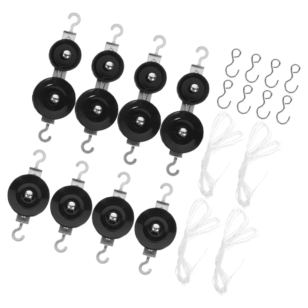 

Pulley Block Set 2 Sets Iron Greenhouse Boat Rope Desk Physics Kit Teaching Aid Metal Single Double Pulley System Force