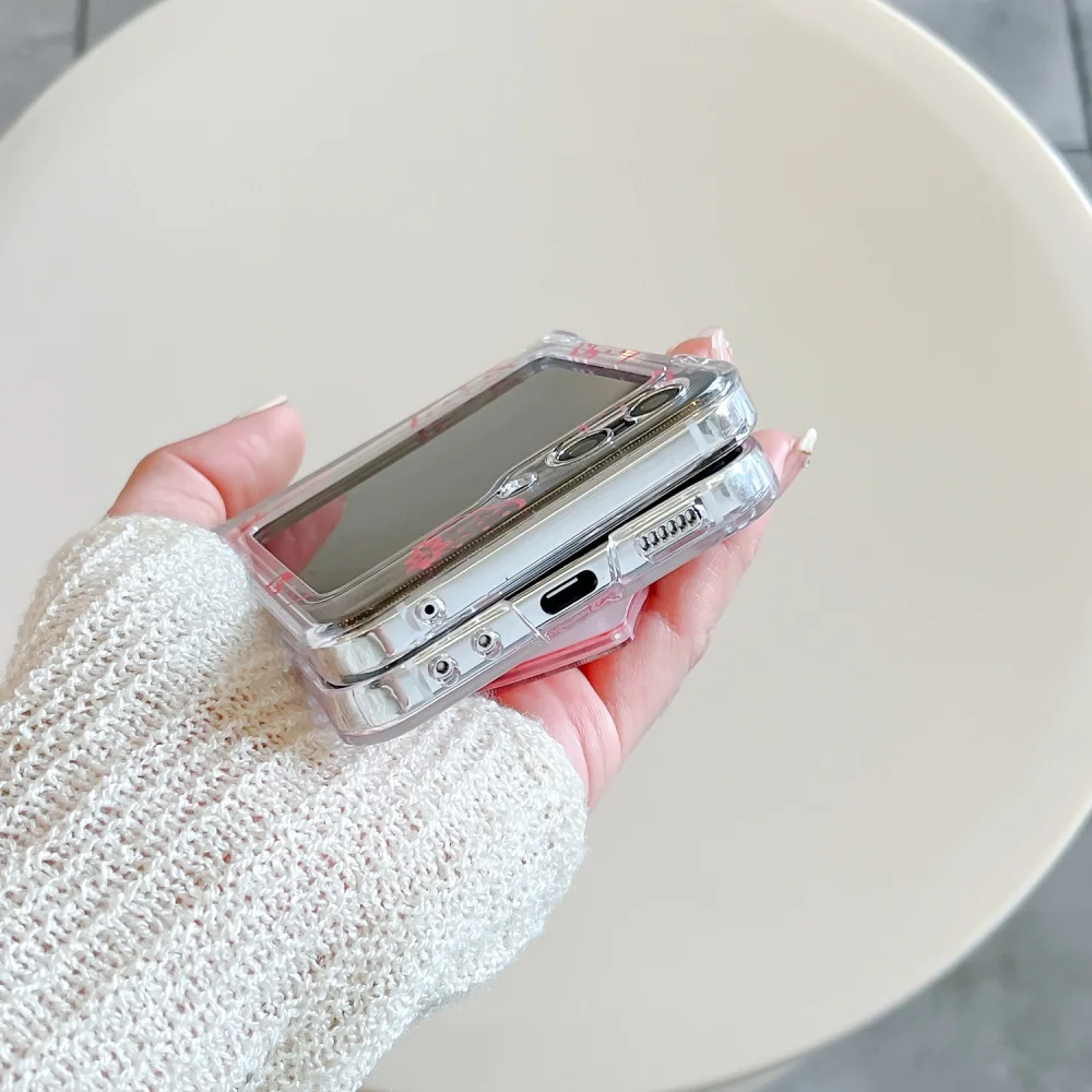 Przezroczyste etui ochronne na zawiasy do telefonu Samsung Galaxy Z Flip8 Flip7 Flip3 Flip4 Zflip5 Flip7FE Flip6, odporne na wstrząsy — zdjęcie produktu 5