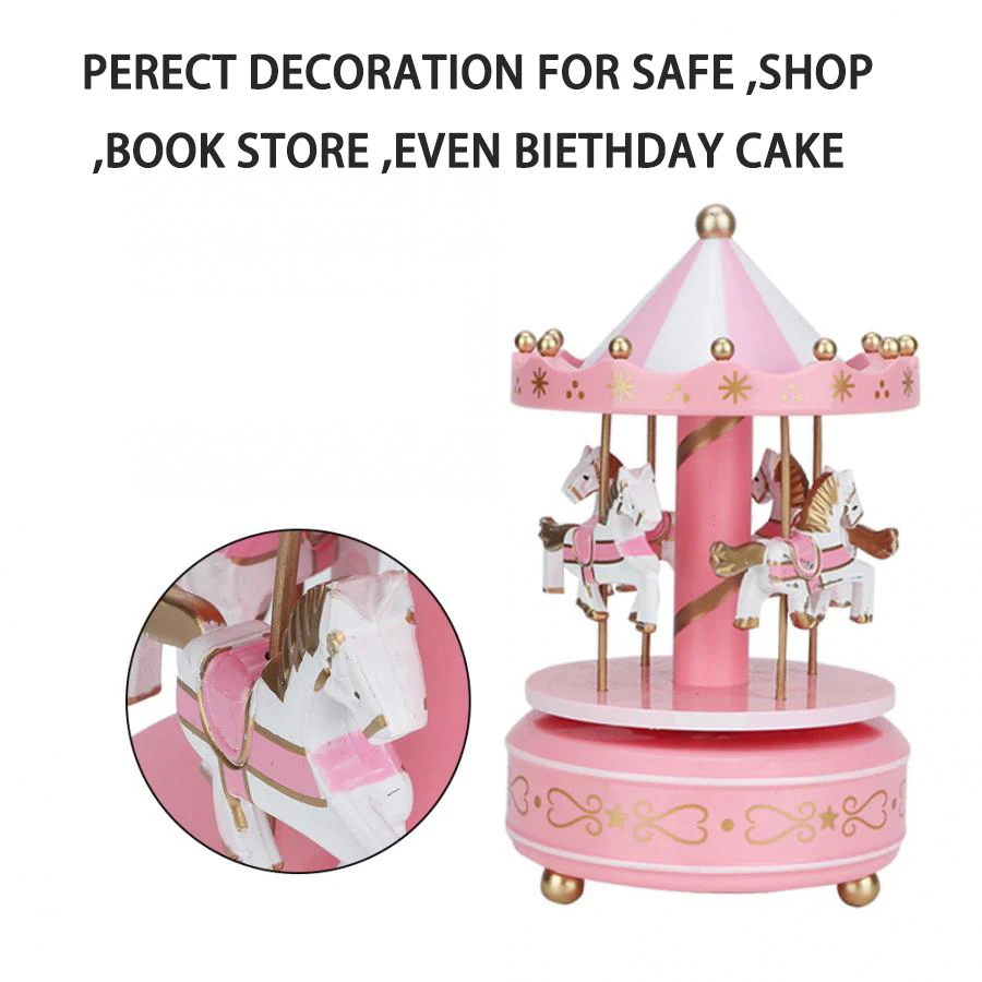 Merry-Go-Round Music Box Toy Child Baby Game Home Decor Carousel Horse Music Box Christmas Wedding Birthday Gift