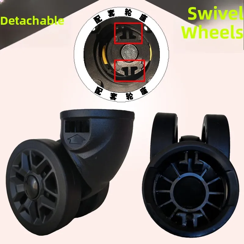 Universal Wheel Luggage Cart Travel Wheel Tool Box Wheel Removal Roller for Suitcase And Baggage