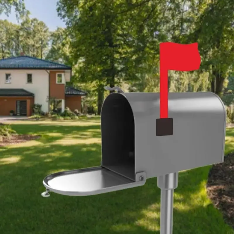 Real Time Mount Mailbox Flag Replacement Red Universal Design Stay Attached In Rain Snow Sunlight for Metal Plastic