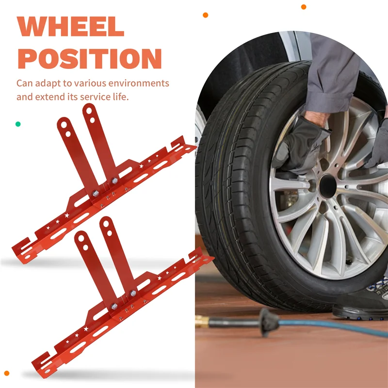 

AA-Automotive Wheel Alignment Tool Plate Set Adjustable Car Wheel Leveling Aligner Heavy Duty Toe Plates Orange