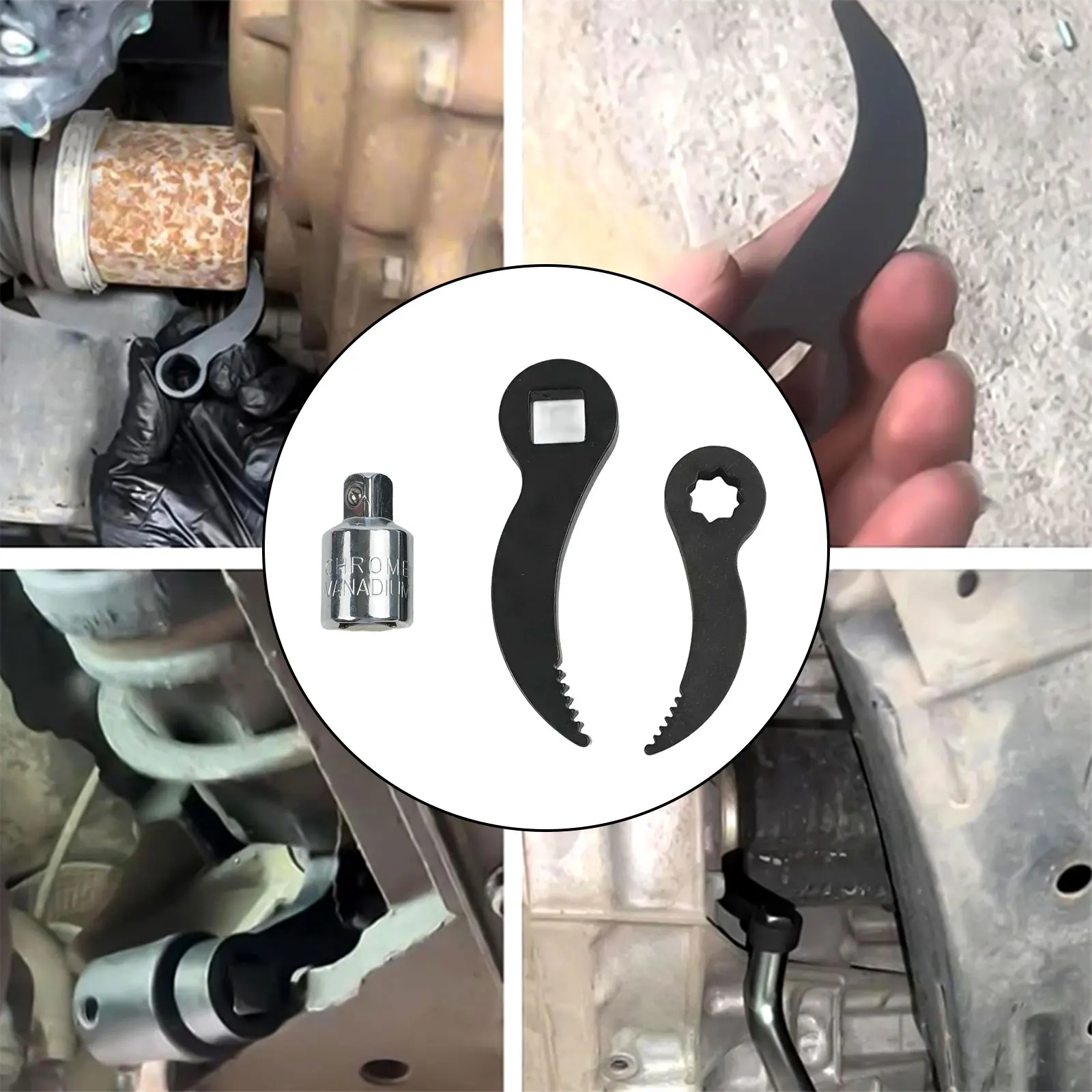 Streamline Your Repairs with the 3 Pcs Crowbar Wrench Adapter Set Compatible with Various Tools for Maximum Utility