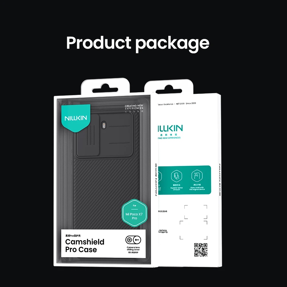 Nillkin para Xiaomi POCO X7 Pro funda con lente cubierta deslizante protección contra arañazos TPU marco suave parachoques a prueba de golpes para POCO X7 Pro