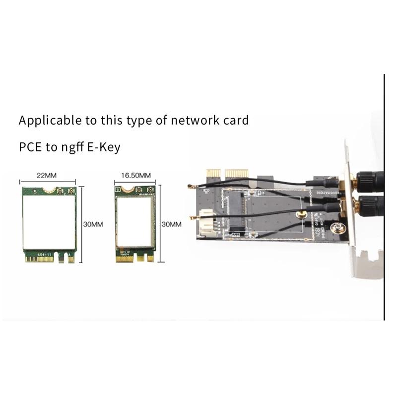 PCIE Wifi Card Adapter Wireless Network Card M2 NGFF Bluetooth Converter For Desktop Wi-Fi 8260 8265NGW AX200 9260 7265