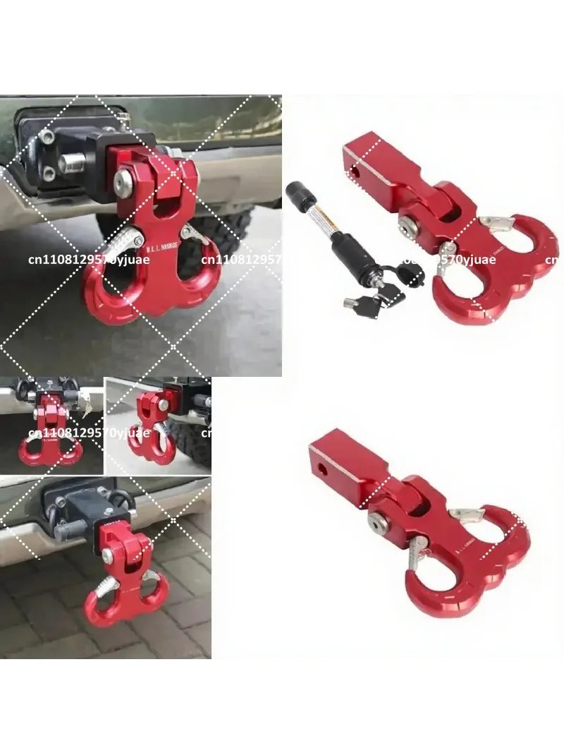 11000lbs 5000KGS Forged Aluminum Trailer Hitch Hook Square Tube Arm 5cmx5cm Sheep Horn Hitch for  RV