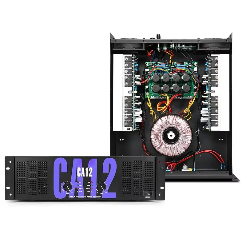 Good Quality 3U CA12 2*800W Class H Stereo Sound Audio Sound Amplifier Two Channel Professional Power Amplifier