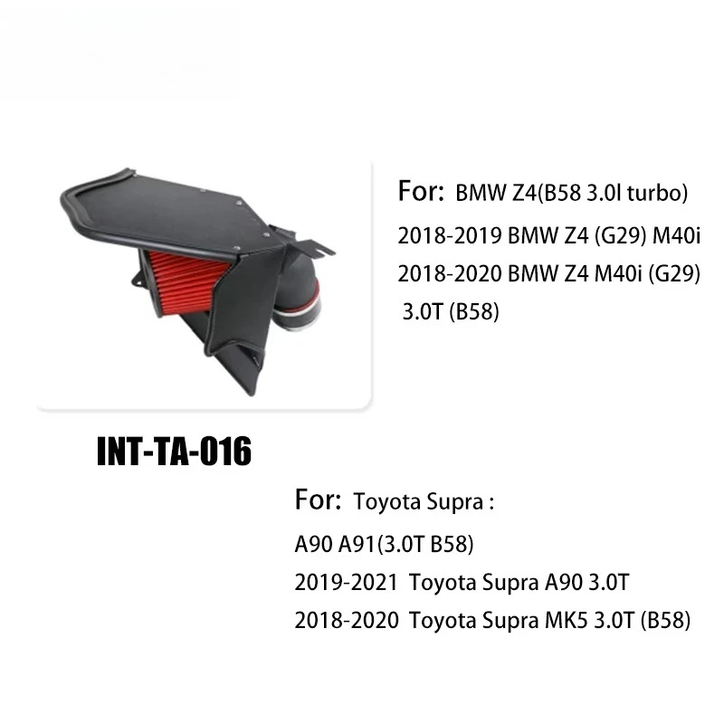 New for for A90/A91 3.0T B58 & for Z4 M40i High Flow Aluminum Cold Air Intake Kit-1 Year Warranty