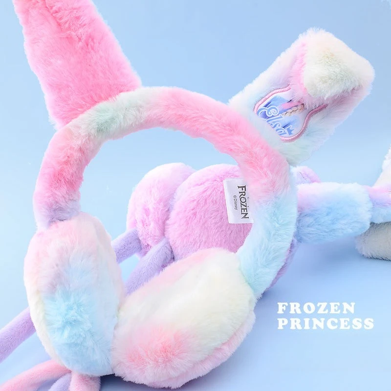 Disney girls earmuffs in autumn and winter warm plush children's ears warm ears ears earmuffs can move girls to prevent cold