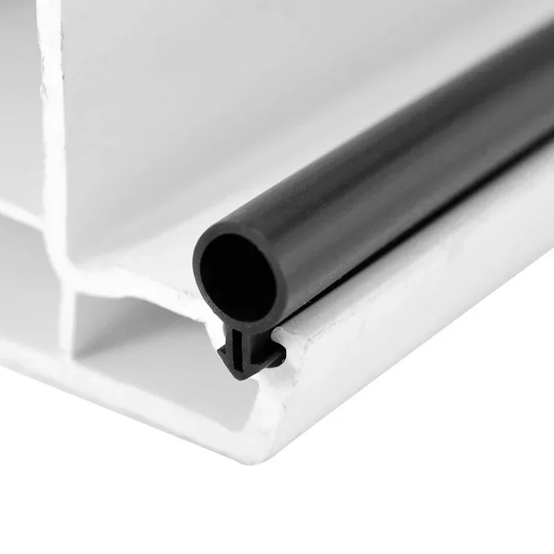 1/2/5m Bridge Aluminum Alloy Door Window Sealing Strip Slot Type Plastic Silicone Strip Sound Insulation,wind Proof Waterproof