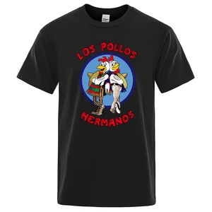 Pollos hermanos lustig t -Shirt, lässig, kurze Ärmel, atmungsaktiv, Baumwolle, Brüder T -Shirt, Sommermode 11 Hauptverkäufe lustiges Shirt - №11