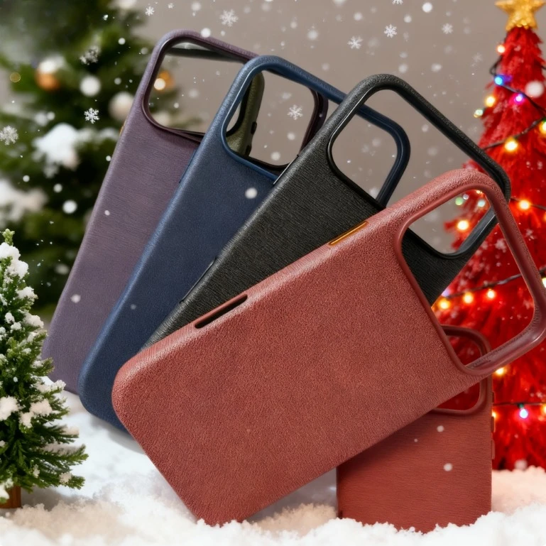 2025New الأصلي القماش الملمس جراب هاتف ل 17 برو/17 برو ماكس شحن مغناطيسي غير مرئي وغطاء للحماية الكاملة هدايا عيد الميلاد #2