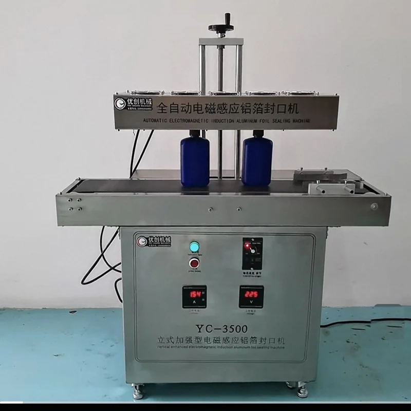 Sell Automatic Plastic Snack Can Electromagnetic Induction Sealing Machine Continuous Aluminum Foil Sealing Machine