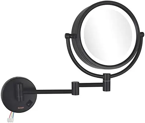 

Makeup Mirror Mount Lighted with 10X Magnification, Direct Wire,8Inch Cordless Not Batteries Operated, Oil Rubbed Bronze