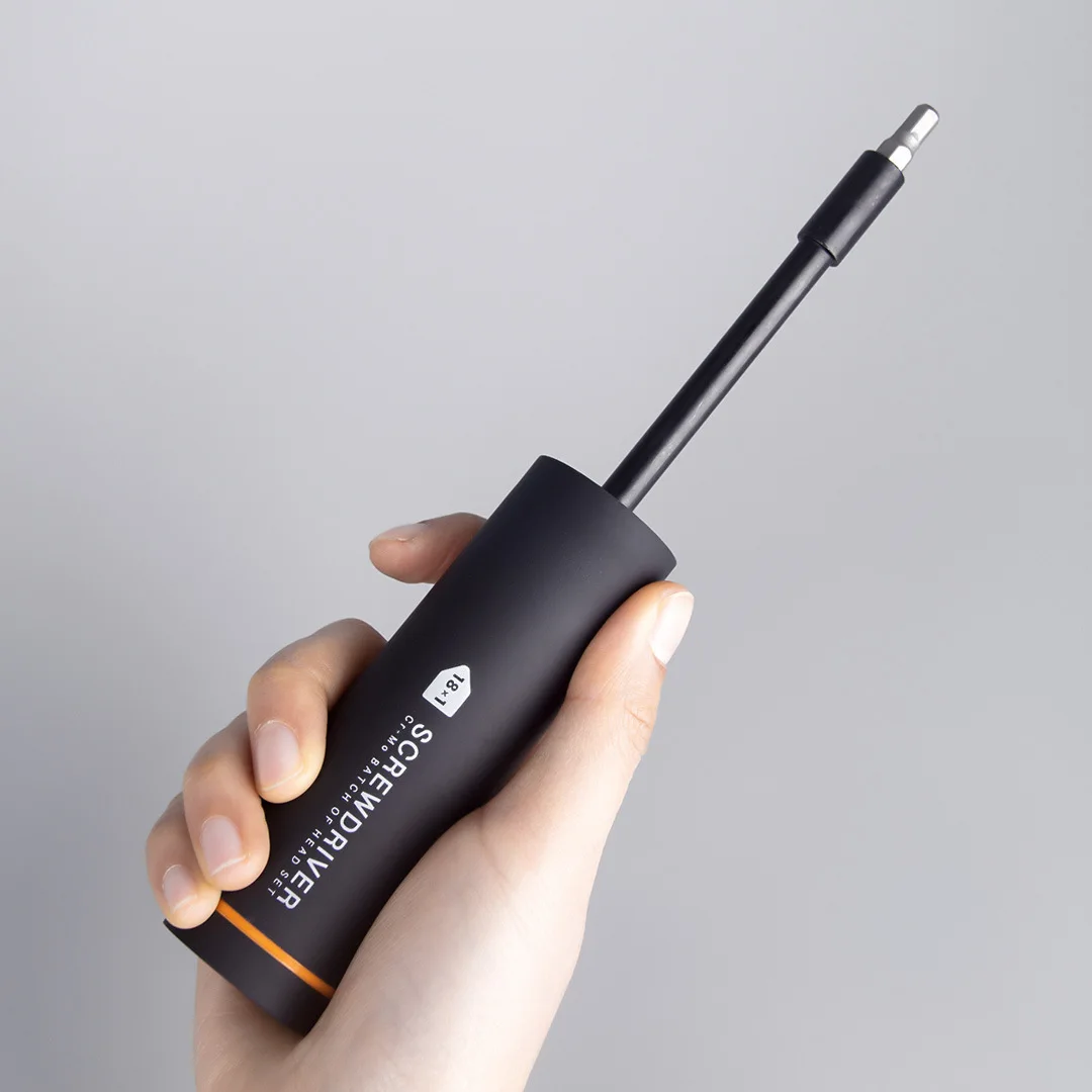 JIUXUN 18 in 1 Screwdriver Set Hidden Storage Multi Functional Replaceable Screwdrivers Portable Home Maintenance Tools